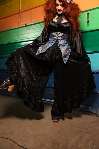 Flutterfall Trousers in Black Shimmer- FriYAY Restock!