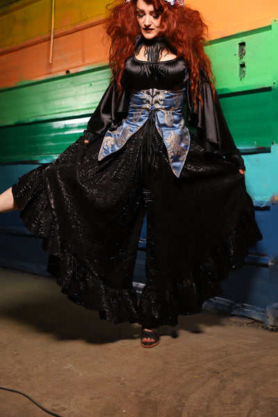 Flutterfall Trousers in Black Shimmer- FriYAY Restock!