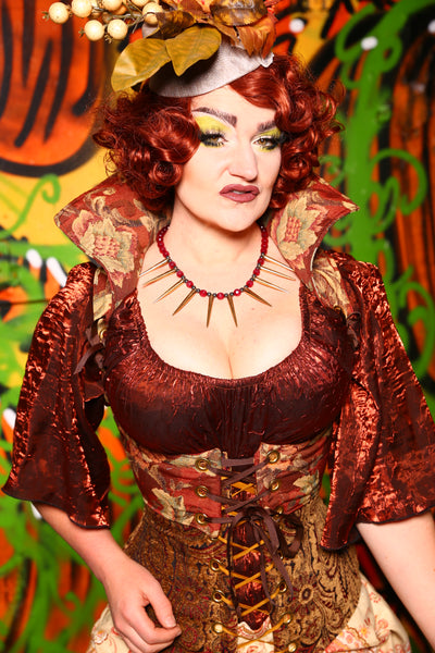 Cropped Vixen in Smoked Paprika Tapestry - The Ginger Snapped Collection