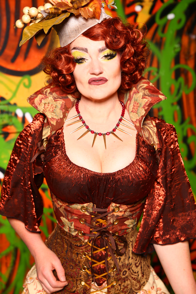 Cropped Vixen in Smoked Paprika Tapestry - The Ginger Snapped Collection