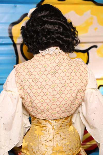 Sgt Pepper Vest in Butterblossom Trellis - "Wakey Wakey Eggs & Bakey" Collection