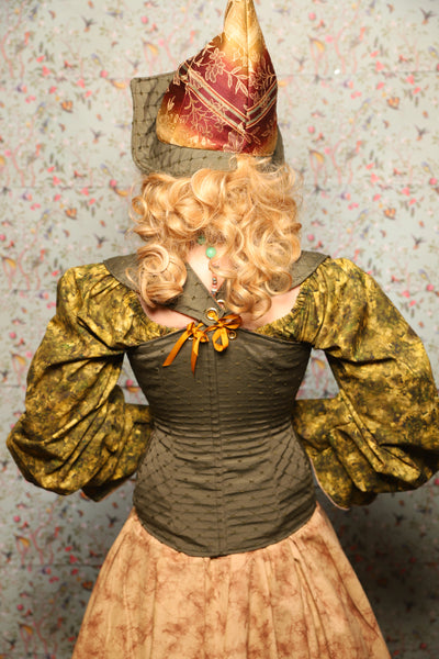 27. Damsel Corset in Sage Diamond - March of the Ides Collection