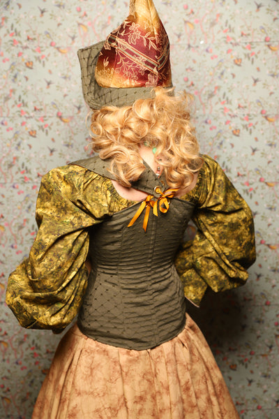 27. Damsel Corset in Sage Diamond - March of the Ides Collection