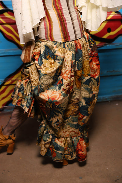 Swoon Skirt w/ruffle in Orchard Tapestry - "Wakey Wakey Eggs & Bakey" Collection