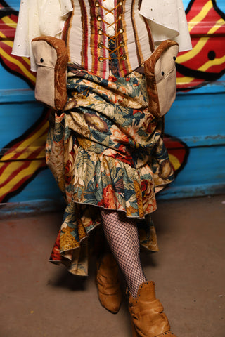37. Swoon Skirt w/ruffle in Orchard Tapestry - "Wakey Wakey Eggs & Bakey" Collection