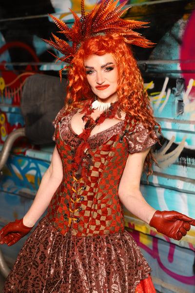 22. Marie Overbust in Slipping Checkers - The "Ensembled in Embers" Collection