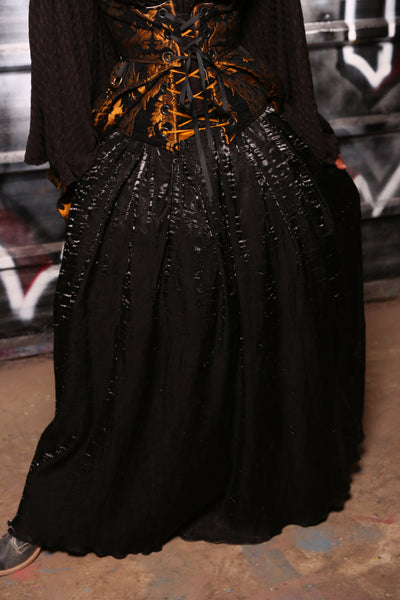 Tulip Skirt in Crushed Black Shimmer -"13 Days of Halloween 2024" Day 5