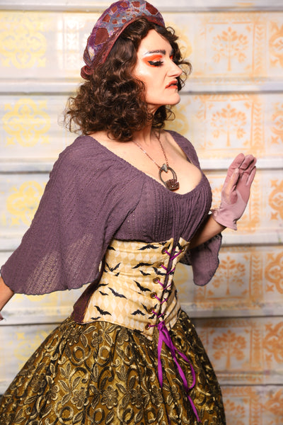 Petite Wench in Batty + Purple & Gold Medallion - Day 3 of 13 Days of Halloween