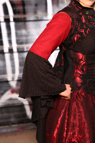 Detachable Elbow Sleeves in Solid Red - "13 Days of Halloween 2024" Day 6