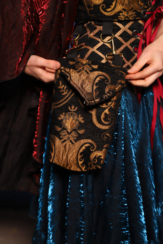 Set of Pockets in Black & Gold Medallion - The Checkered Past Collection
