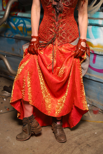 29. Tulip Skirt in Here Comes the Sun Shimmer - The "Ensembled in Embers" Collection