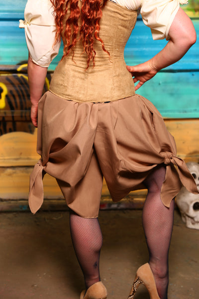 NEW MARKDOWN! Set #06 - Map Tan Suede-Includes Corset + Bloomers- The Paradise Cove Collection