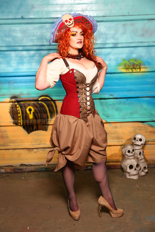 NEW MARKDOWN! Set #07 - Captain Blood -Includes Corset + Bloomers- The Paradise Cove Collection