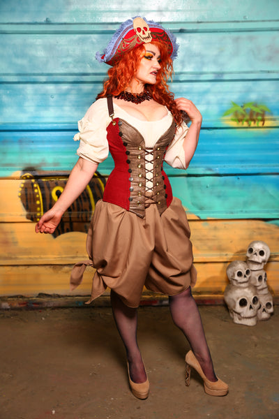 NEW MARKDOWN! Set #07 - Captain Blood -Includes Corset + Bloomers- The Paradise Cove Collection