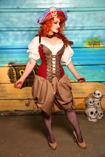 NEW MARKDOWN! Set #07 - Captain Blood -Includes Corset + Bloomers- The Paradise Cove Collection