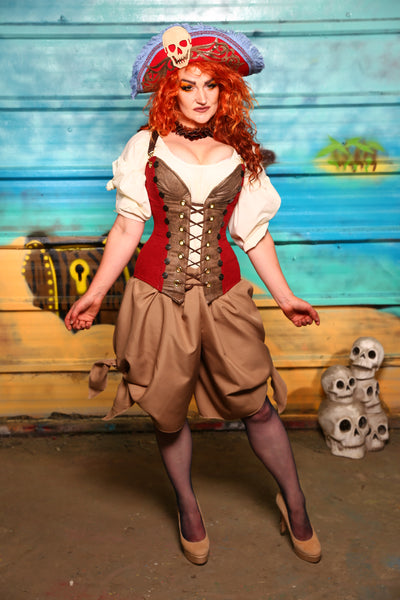 NEW MARKDOWN! Set #07 - Captain Blood -Includes Corset + Bloomers- The Paradise Cove Collection