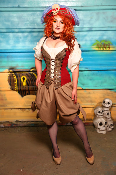 NEW MARKDOWN! Set #07 - Captain Blood -Includes Corset + Bloomers- The Paradise Cove Collection