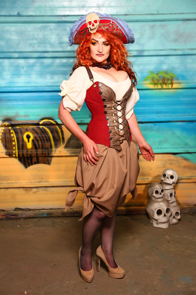 NEW MARKDOWN! Set #07 - Captain Blood -Includes Corset + Bloomers- The Paradise Cove Collection