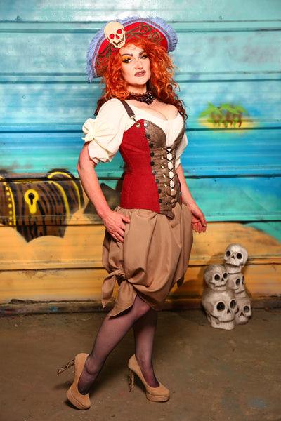 NEW MARKDOWN! Set #07 - Captain Blood -Includes Corset + Bloomers- The Paradise Cove Collection