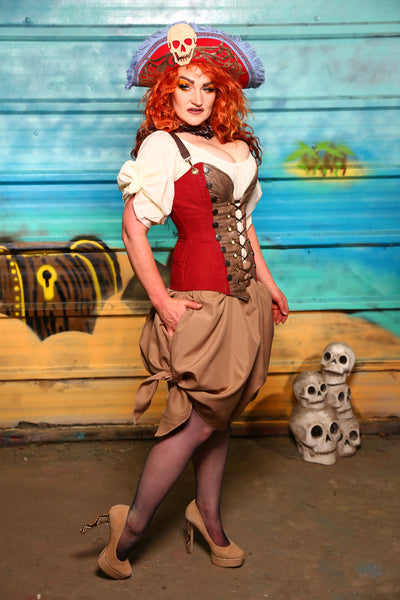 NEW MARKDOWN! Set #07 - Captain Blood -Includes Corset + Bloomers- The Paradise Cove Collection