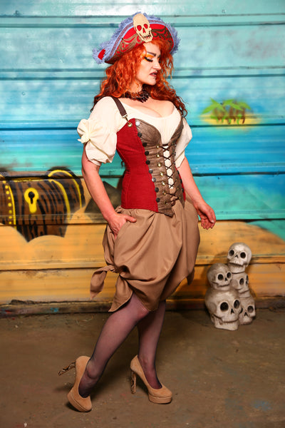 NEW MARKDOWN! Set #07 - Captain Blood -Includes Corset + Bloomers- The Paradise Cove Collection