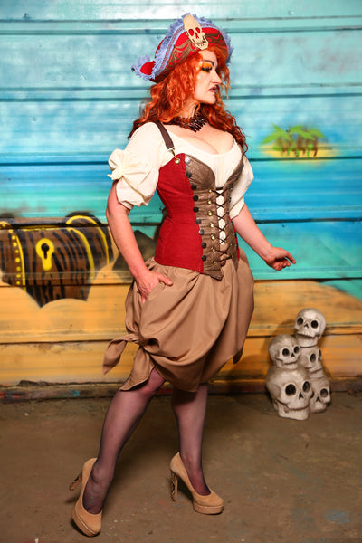 NEW MARKDOWN! Set #07 - Captain Blood -Includes Corset + Bloomers- The Paradise Cove Collection