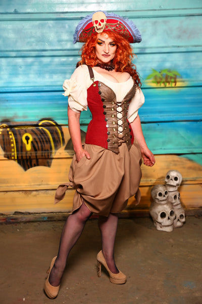 NEW MARKDOWN! Set #07 - Captain Blood -Includes Corset + Bloomers- The Paradise Cove Collection