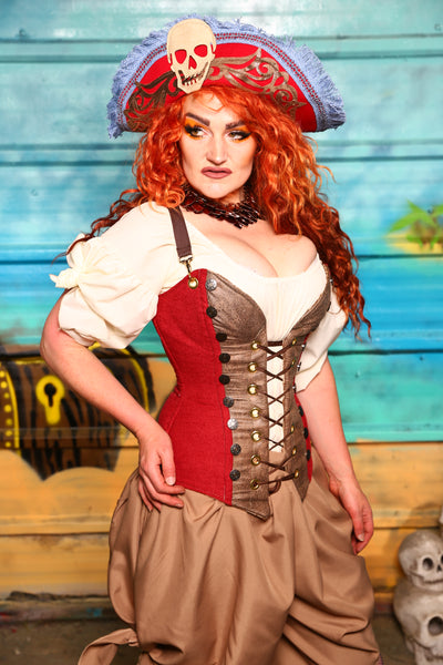 NEW MARKDOWN! Set #07 - Captain Blood -Includes Corset + Bloomers- The Paradise Cove Collection