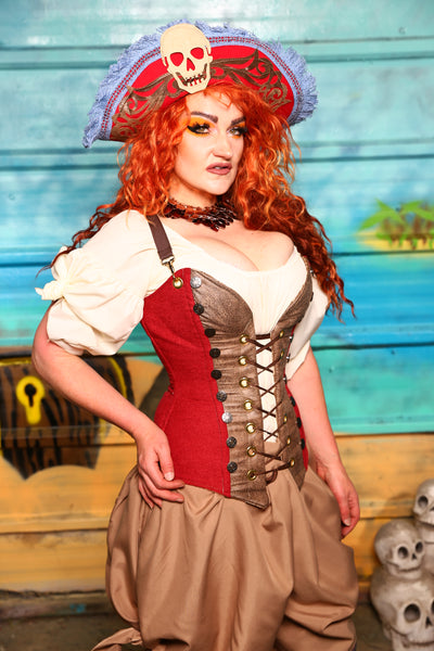 NEW MARKDOWN! Set #07 - Captain Blood -Includes Corset + Bloomers- The Paradise Cove Collection