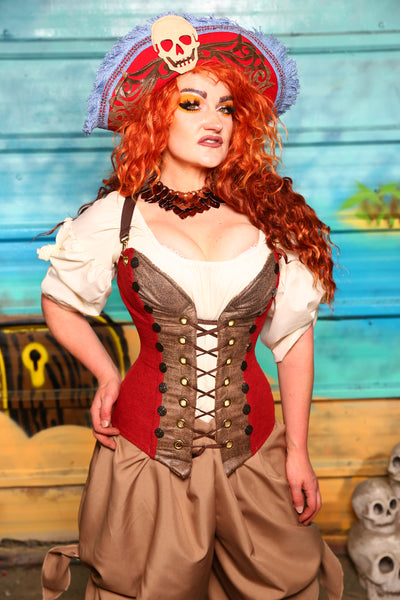 NEW MARKDOWN! Set #07 - Captain Blood -Includes Corset + Bloomers- The Paradise Cove Collection