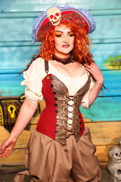 NEW MARKDOWN! Set #07 - Captain Blood -Includes Corset + Bloomers- The Paradise Cove Collection