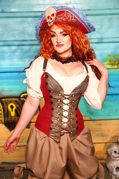 NEW MARKDOWN! Set #07 - Captain Blood -Includes Corset + Bloomers- The Paradise Cove Collection