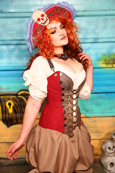 NEW MARKDOWN! Set #07 - Captain Blood -Includes Corset + Bloomers- The Paradise Cove Collection