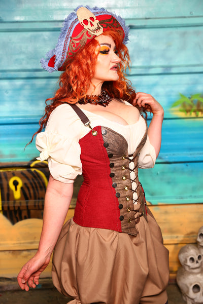 NEW MARKDOWN! Set #07 - Captain Blood -Includes Corset + Bloomers- The Paradise Cove Collection