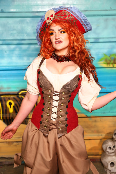 NEW MARKDOWN! Set #07 - Captain Blood -Includes Corset + Bloomers- The Paradise Cove Collection