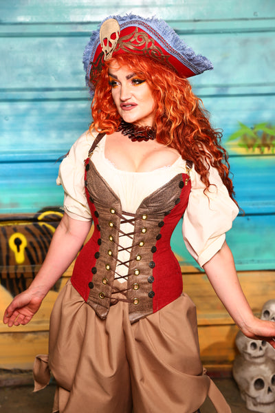 NEW MARKDOWN! Set #07 - Captain Blood -Includes Corset + Bloomers- The Paradise Cove Collection