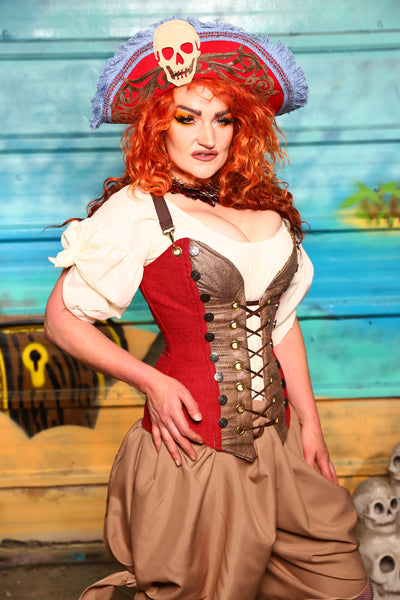 NEW MARKDOWN! Set #07 - Captain Blood -Includes Corset + Bloomers- The Paradise Cove Collection