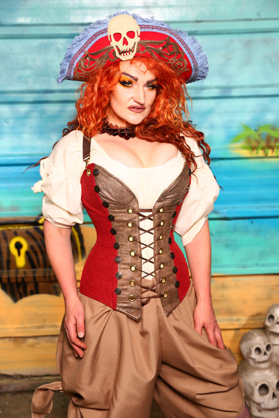 NEW MARKDOWN! Set #07 - Captain Blood -Includes Corset + Bloomers- The Paradise Cove Collection