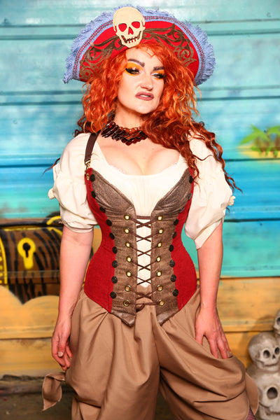 NEW MARKDOWN! Set #07 - Captain Blood -Includes Corset + Bloomers- The Paradise Cove Collection