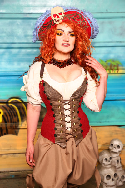 NEW MARKDOWN! Set #07 - Captain Blood -Includes Corset + Bloomers- The Paradise Cove Collection