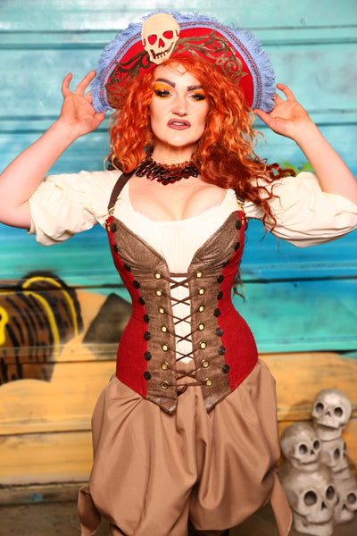 NEW MARKDOWN! Set #07 - Captain Blood -Includes Corset + Bloomers- The Paradise Cove Collection