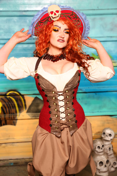 NEW MARKDOWN! Set #07 - Captain Blood -Includes Corset + Bloomers- The Paradise Cove Collection