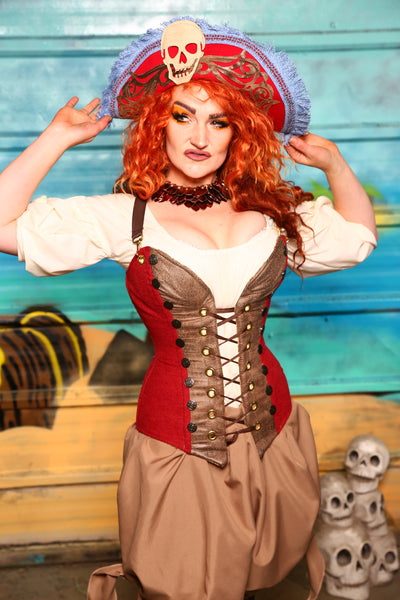 NEW MARKDOWN! Set #07 - Captain Blood -Includes Corset + Bloomers- The Paradise Cove Collection