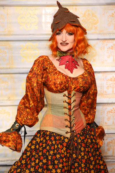 Wench Corset in Autumnal Picnic - Day 5 of 13 Days of Halloween 2025