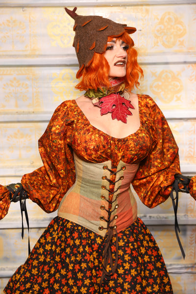 Wench Corset in Autumnal Picnic - Day 5 of 13 Days of Halloween 2025
