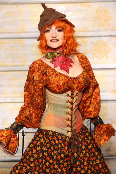 Wench Corset in Autumnal Picnic - Day 5 of 13 Days of Halloween 2025