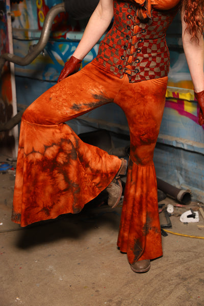 01. Bell Bottoms in Burning Tie-Dye - The "Ensembled in Embers" Collection