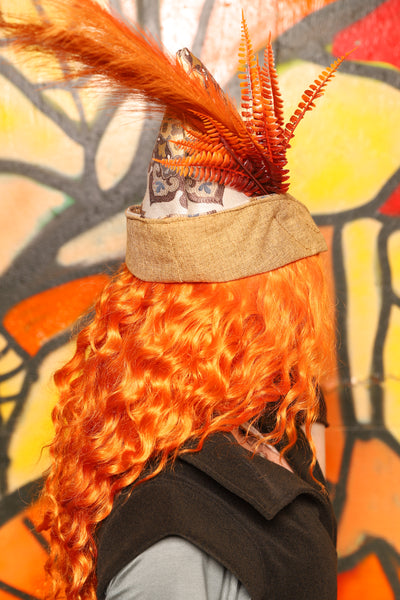 Robin Hood Hat in Flower Mendala -"Bowstrings & Bodices Collection"