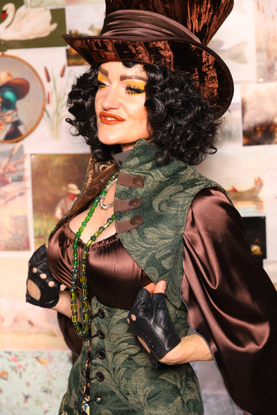 27. Sgt. Pepper Vest in Forest Scroll -The Fowl Majesty Collection