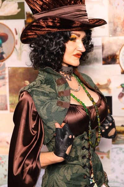 27. Sgt. Pepper Vest in Forest Scroll -The Fowl Majesty Collection